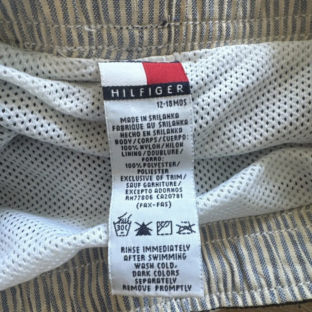 Vintage Tommy Hilfiger Swim Trunks Infants 12-18 months Shorts Boys Y2k